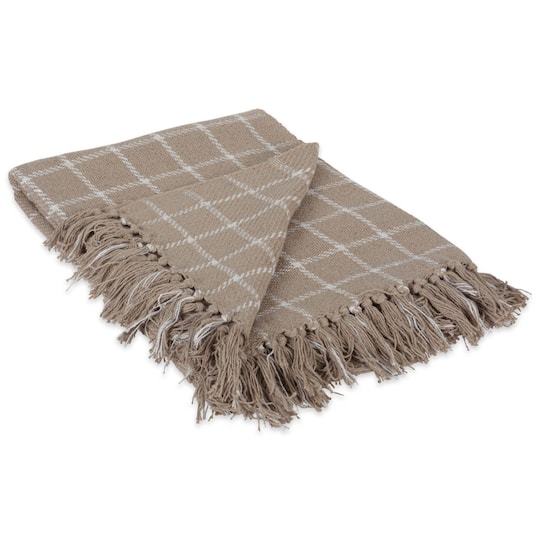 DII® Stone Checked Plaid Throw